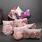 VG|rose-red|3D Butterfly Throw Pillow, Hot Pink