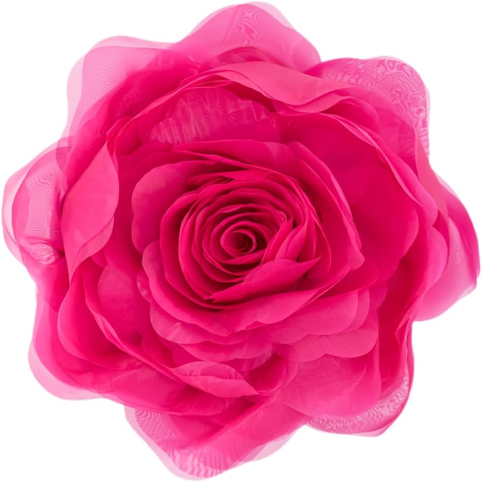VG|hot-pink|3D Flower Throw Pillow Cover