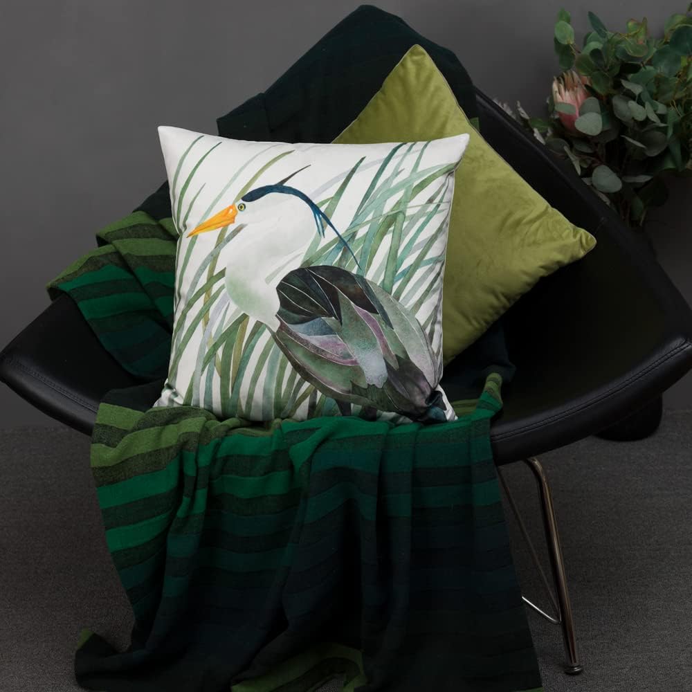 Birds Accent Throw Pillow Cover Decorative Pillow Case Sham Soft Velvet Cushion Cover for Sofa Bed Living Room Home Decor
