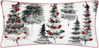 VG|multiple|Christmas Trees Throw Pillow Cover Red Ball Pillow Case Festive Decorative Cushion Covers for Sofa Couch Home Holiday