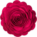 VG|suederosered|Handmade 3D Flower Throw Pillow Round Cushion