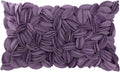 VG|purple-velvet|Handmade 3D Floral Throw Pillow Cover