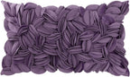 VG|purple-velvet|Handmade 3D Floral Throw Pillow Cover