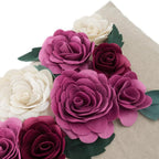VG|rosered|3D Flower Throw Pillow Cover