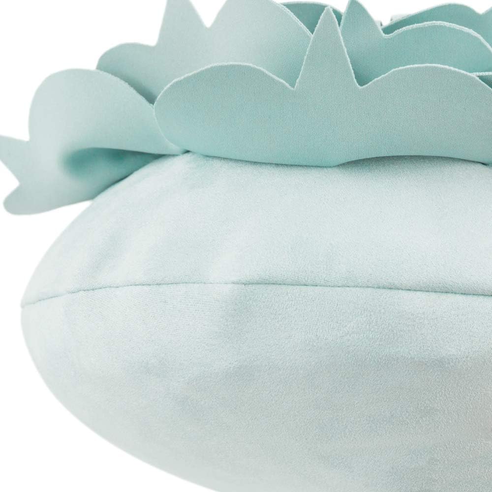 VG|blue|3D Flower Decorative Throw Pillow Accent Handmade Round Pillow Cushion with Insert for Home Couch Bedroom Decor