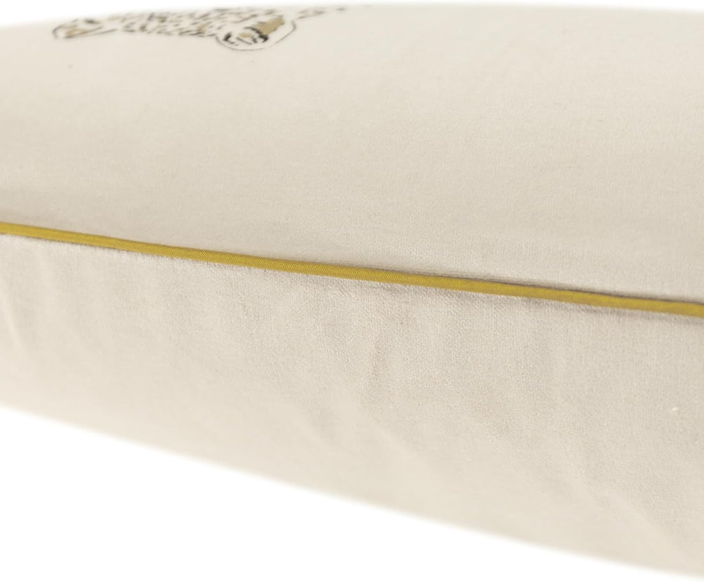 VG|creamy-white|Leopard Print Throw Pillow Cover Decorative Velvet Cushion with Gold Foil Printing for Bed Couch Chair Car