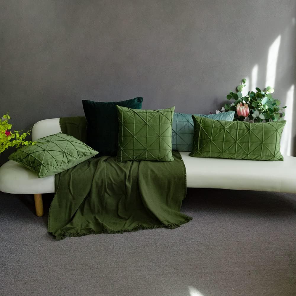 VG|green|Velvet Pillow Cover