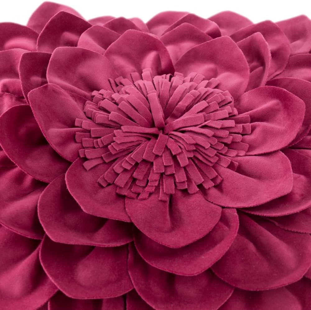VG|rosered|3D Flower Throw Pillow Covers