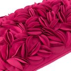 VG|rose-red-velvet|Handmade 3D Floral Throw Pillow Cover