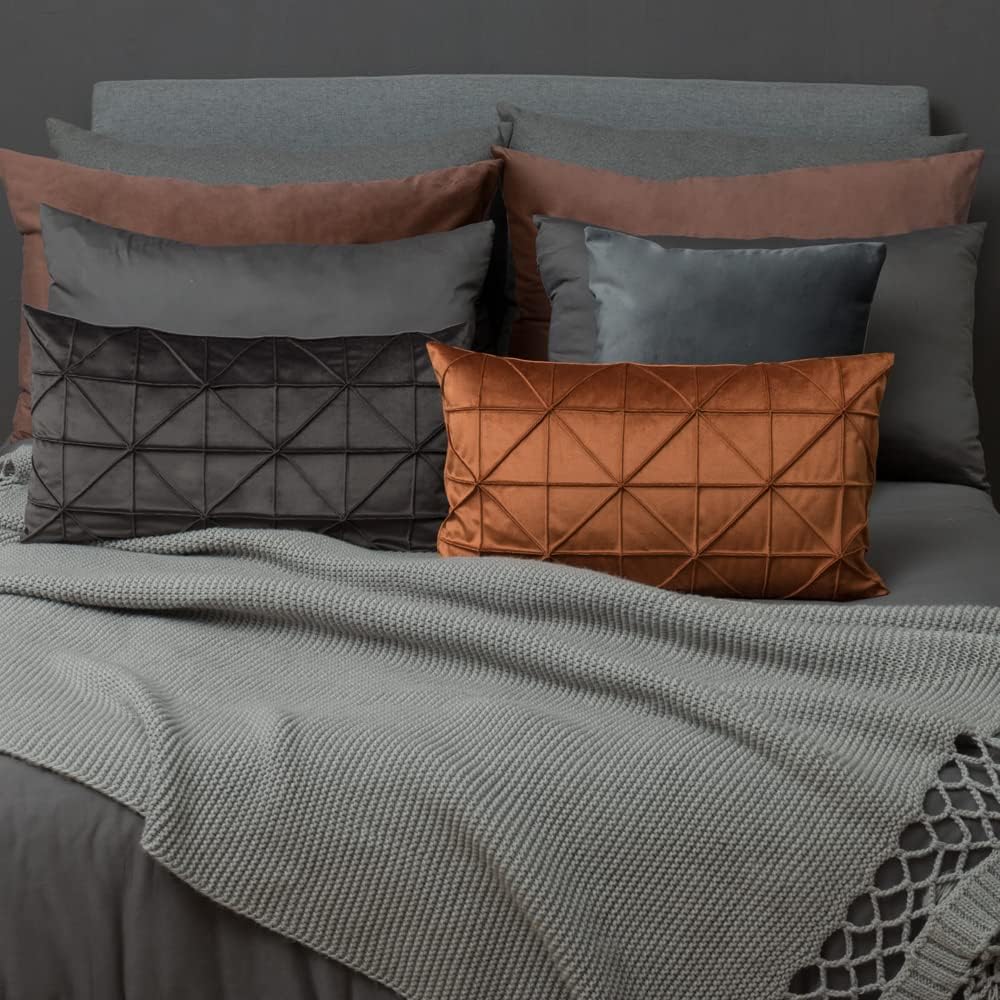 VG|copper-brown|Velvet Pillow Cover
