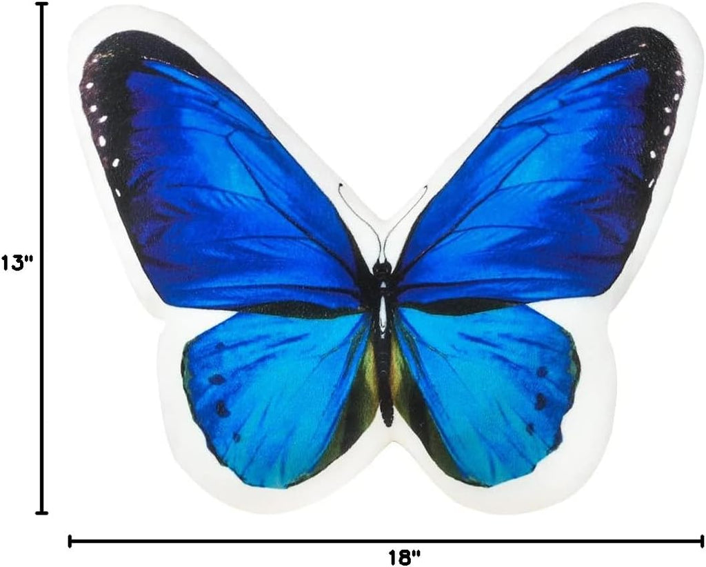 VG|blue-butterfly|3D Butterfly Throw Pillow, Hot Pink