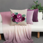 VG|hot-pink|3D Flower Throw Pillow Cover Aesthetic Decorative Floral Accent Pillow Colorful Cushion for Bed Living Room Couch Office Decor Beige Green
