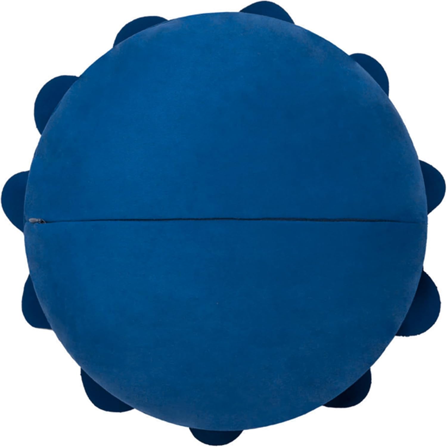 VG|blue|Flower Throw Pillow Cover Decorative Round Pillowcase Floral Cushion for Bed Sofa Couch Car Decor