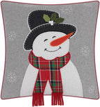 VG|grey-snowman|Christmas Decorative Accent Throw Pillow Case Cushion Cover for Sofa Couch Chair
