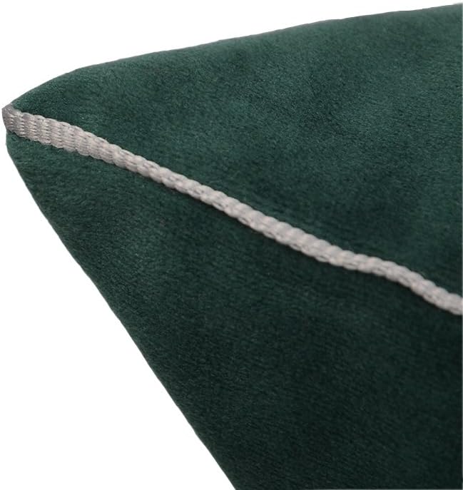 VG|dark-green-j602-25|Solid Velvet Decorative Throw Pillowcase Luxury Soft Cushion Cover for Sofa Couch Chair Blue