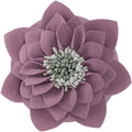 VG|purple|3D Flower Throw Pillow Decorative Accent Pillow Round Cushion for Sofa Couch Chair Bedroom Home Decor