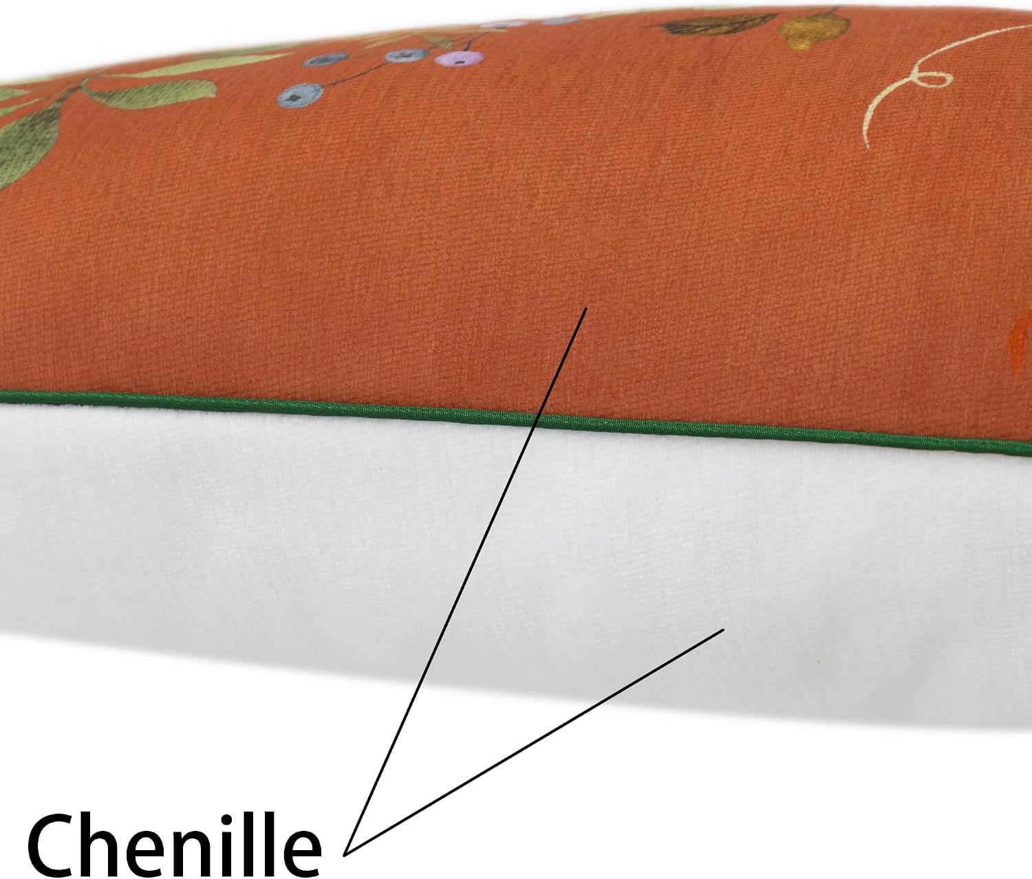 VG|rust-orange|Sunflower Throw Pillow Cover, White