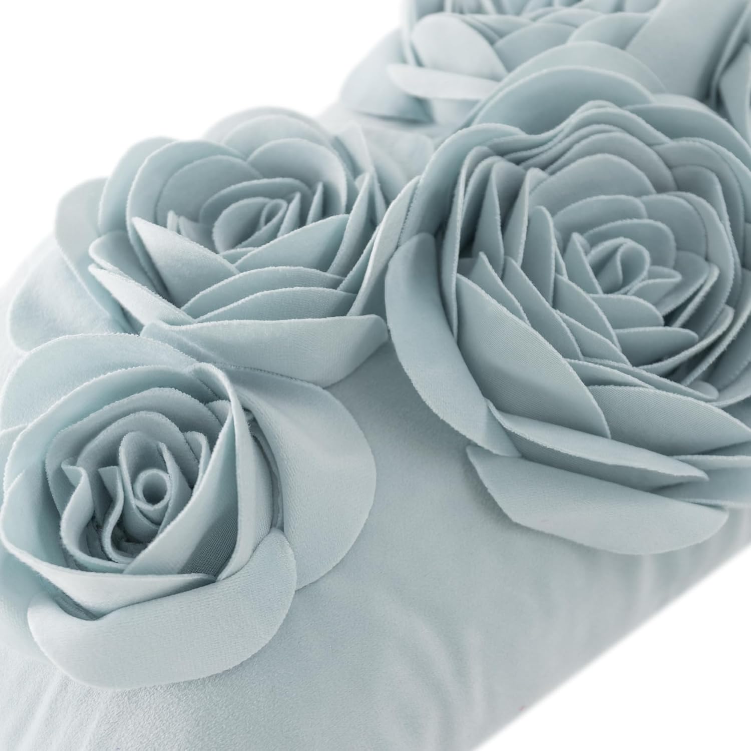3D Flowers Throw Pillow Cover Decorative Soft Velvet Accent Floral Cushion Lumbar Pillowcase for Bed Sofa Couch Living Room