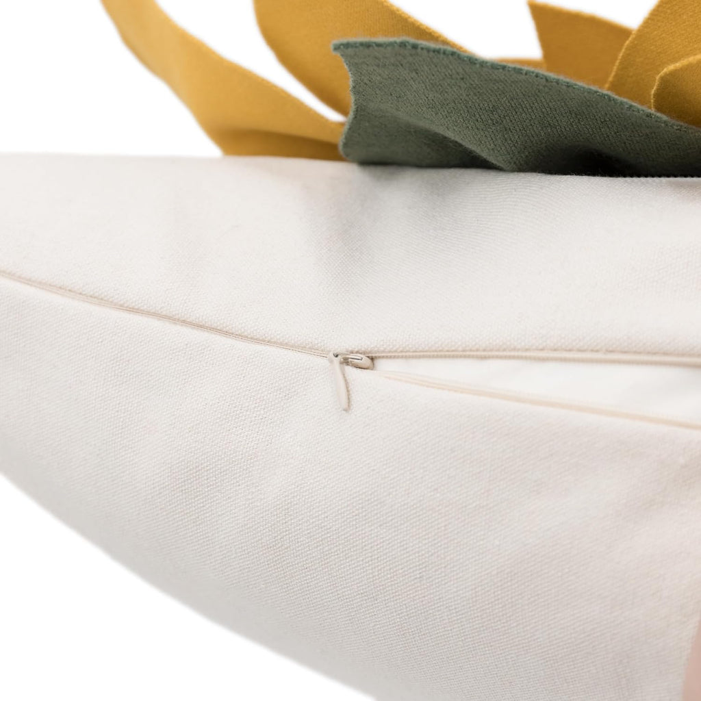VG|yellow|Luxury 3D Flower Throw Pillow Cover