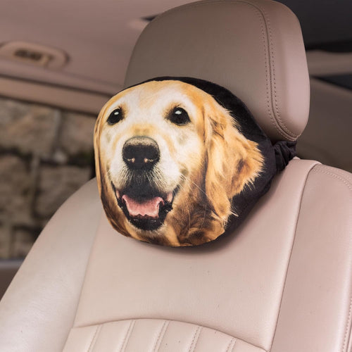 3D Dog Car Neck Pillow Decorative Animal Car Headrest Neck Support for Travel Home Office