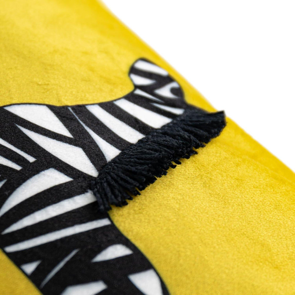 VG|yellow|Printing Zebra Throw Pillow Cover