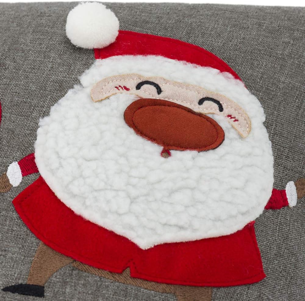 Christmas Throw Pillow Cover Santa Claus Cushion Cover Case Pillowcase Decoration for Sofa Couch Bed Home Xmas Decor