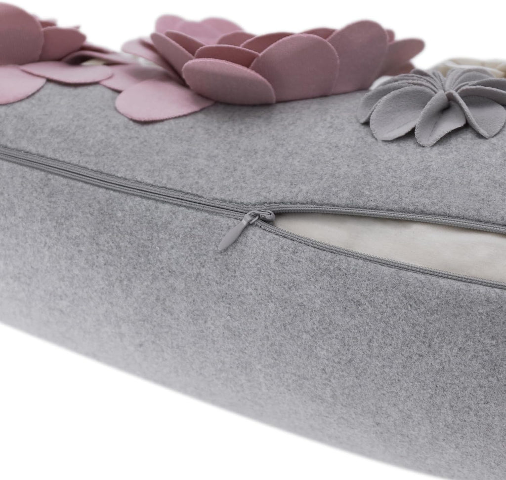 3D Flower Throw Pillow Cover