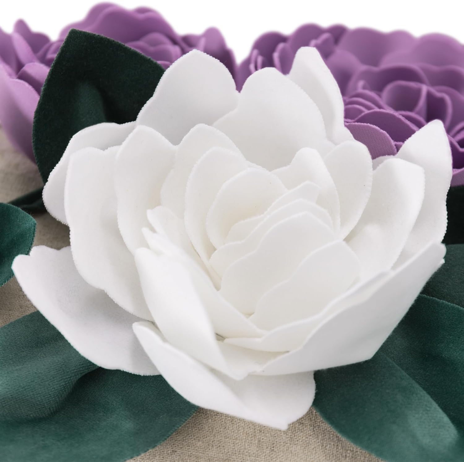 VG|b-middle-purple|3D Flower Throw Pillow Cover