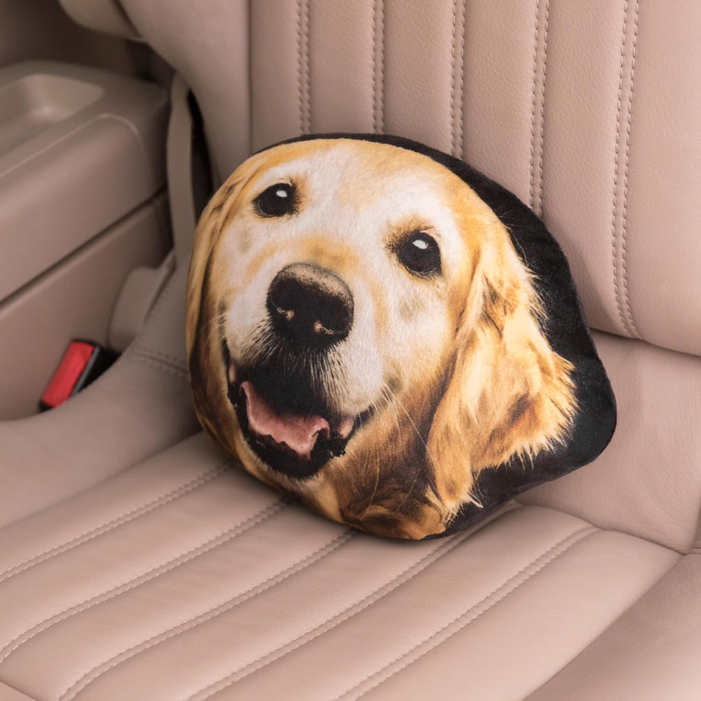 3D Dog Car Neck Pillow Decorative Animal Car Headrest Neck Support for Travel Home Office