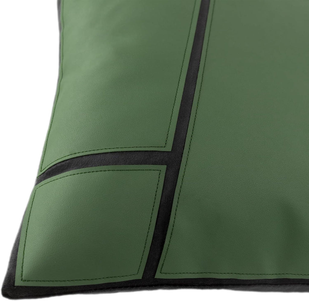 VG|dark-green|Geometry Throw Pillow Cover Home Decorative Pillow Case Square Leather Cushion Cover