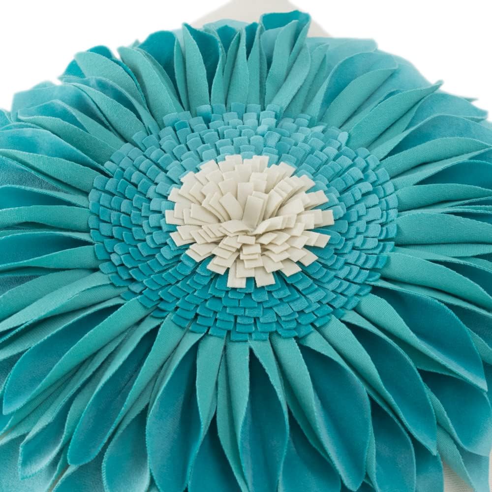 VG|blue-teal-blue-beige-canvas|3D Sunflowers Throw Pillow Cover Wine Red