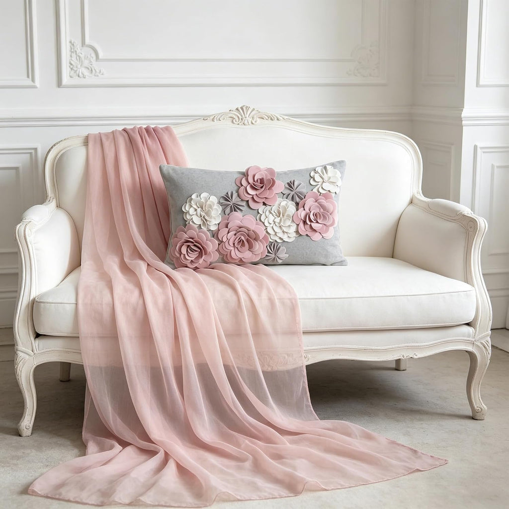 3D Flower Throw Pillow Cover