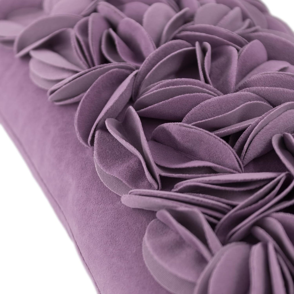 3D Flower Throw Pillow Cover Rectangular Cushion Cover Soft Handmade Pillow Case for Sofa Couch Chair Bed Living Room Home Office