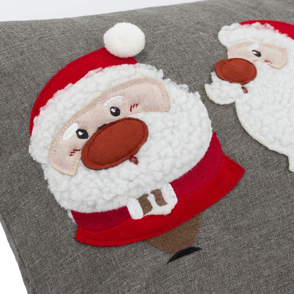 Christmas Throw Pillow Cover Santa Claus Cushion Cover Case Pillowcase Decoration for Sofa Couch Bed Home Xmas Decor