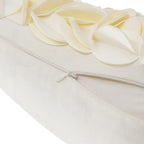 VG|cream-velvet|Handmade 3D Floral Throw Pillow Cover