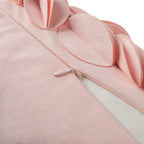 VG|pink-solid-suede|Handmade 3D Floral Throw Pillow Cover