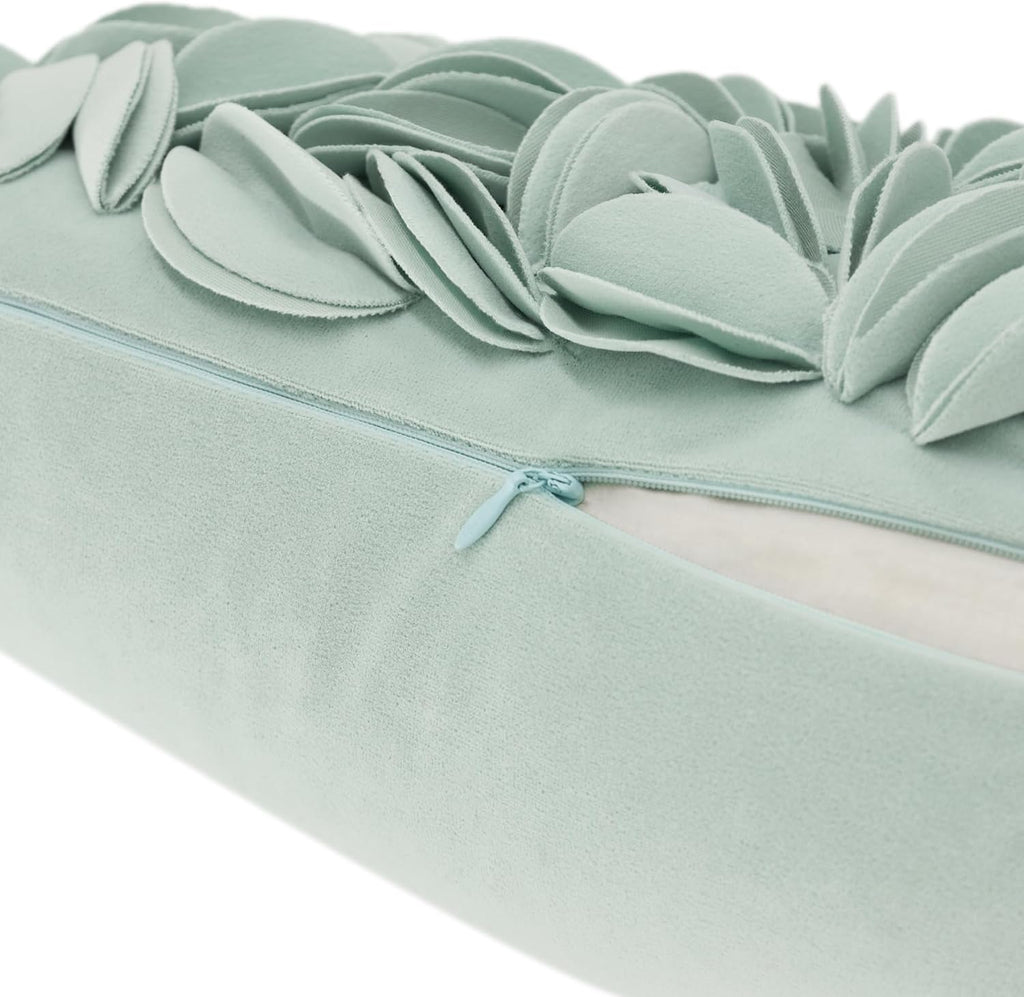 Spring Flower Decorative Throw Pillow Cover Floral Cushion Cover Home Decor Pillow Case for Living Room Sofa Couch Bedroom Apple Green
