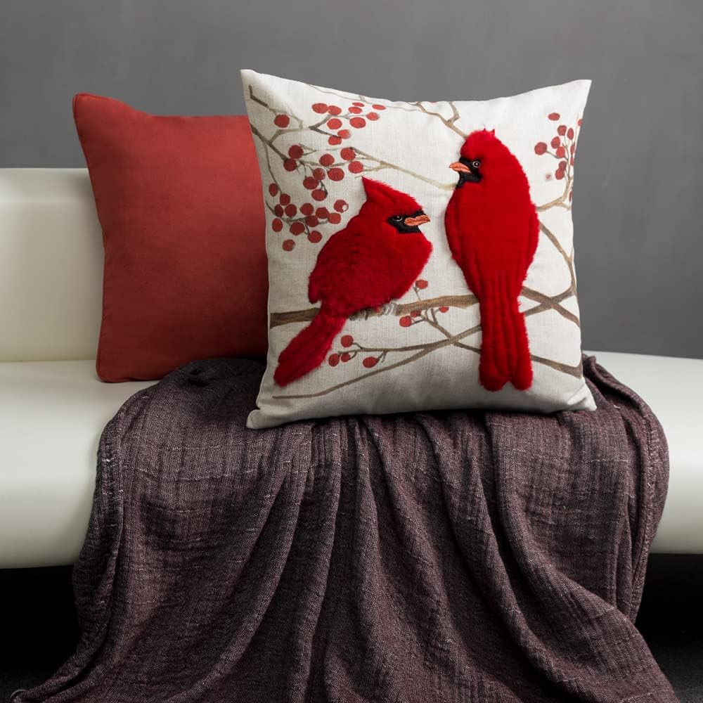 VG|pillowcase-m|Cute Birds Series Throw Pillow Cover Decorative Pillowcase Cushion Case Shell Linen Couch Bed Home Decor