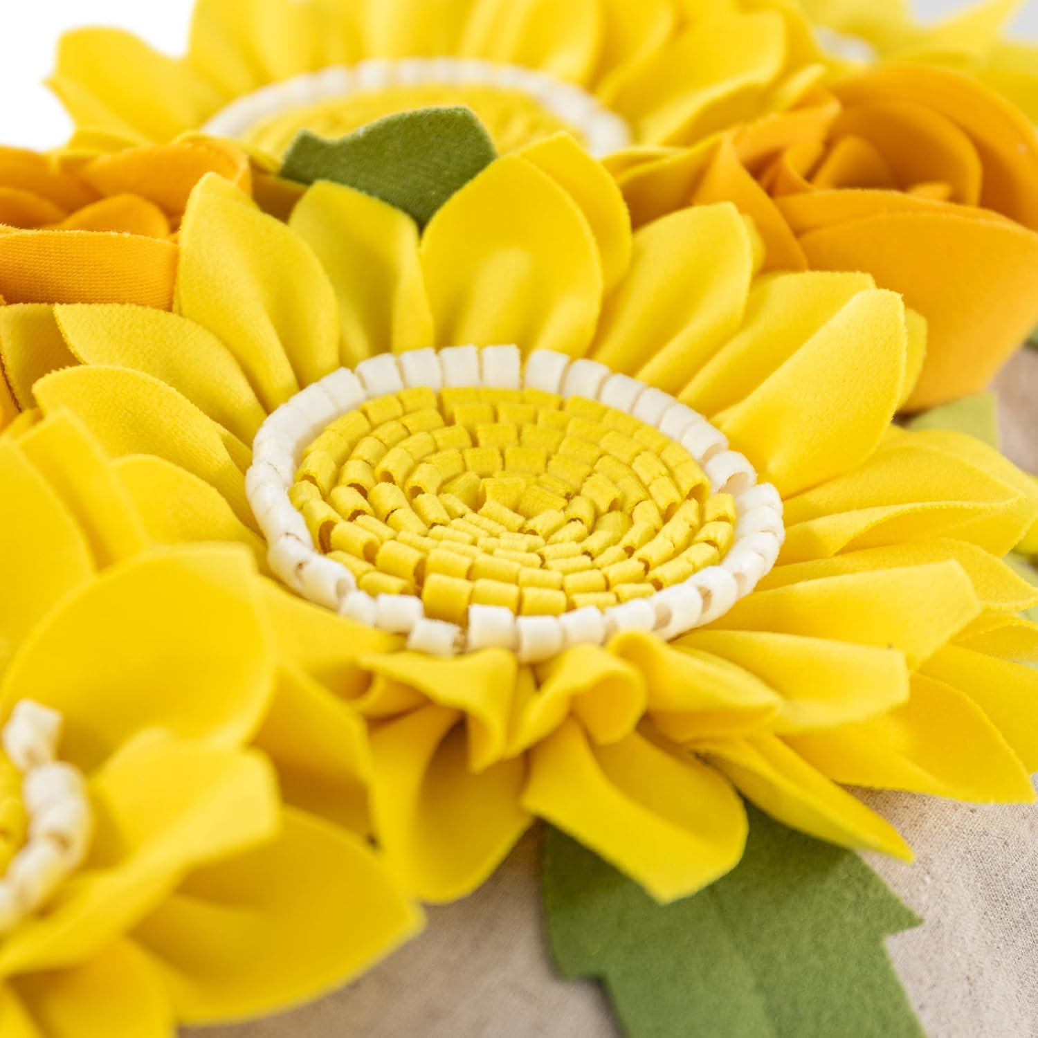 Vintage Yellow Sunflower Throw Pillow Cover