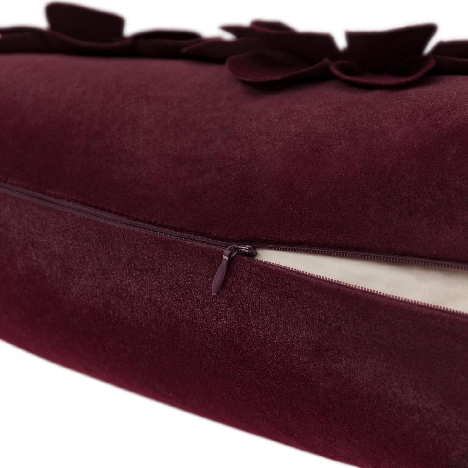 VG|dark-red|3D Flower Throw Pillow Cover