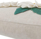 VG|3flower-white-velvet|3D Daisy Flower Throw Pillow Cover, White