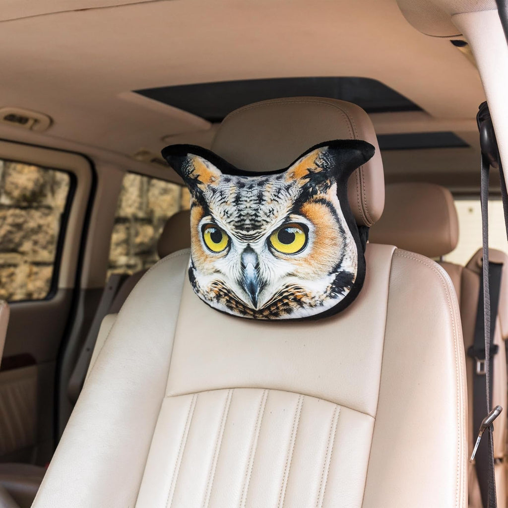 3D Owl Car Neck Pillow Decorative Animal Car Headrest Neck Support for Travel Home Office