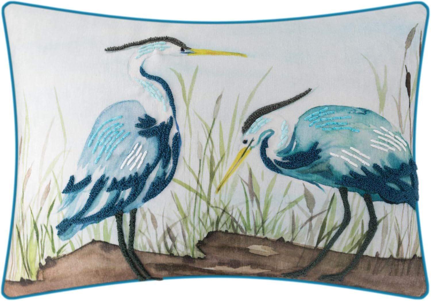 Embroidery Birds Throw Pillow Cover - Default Title