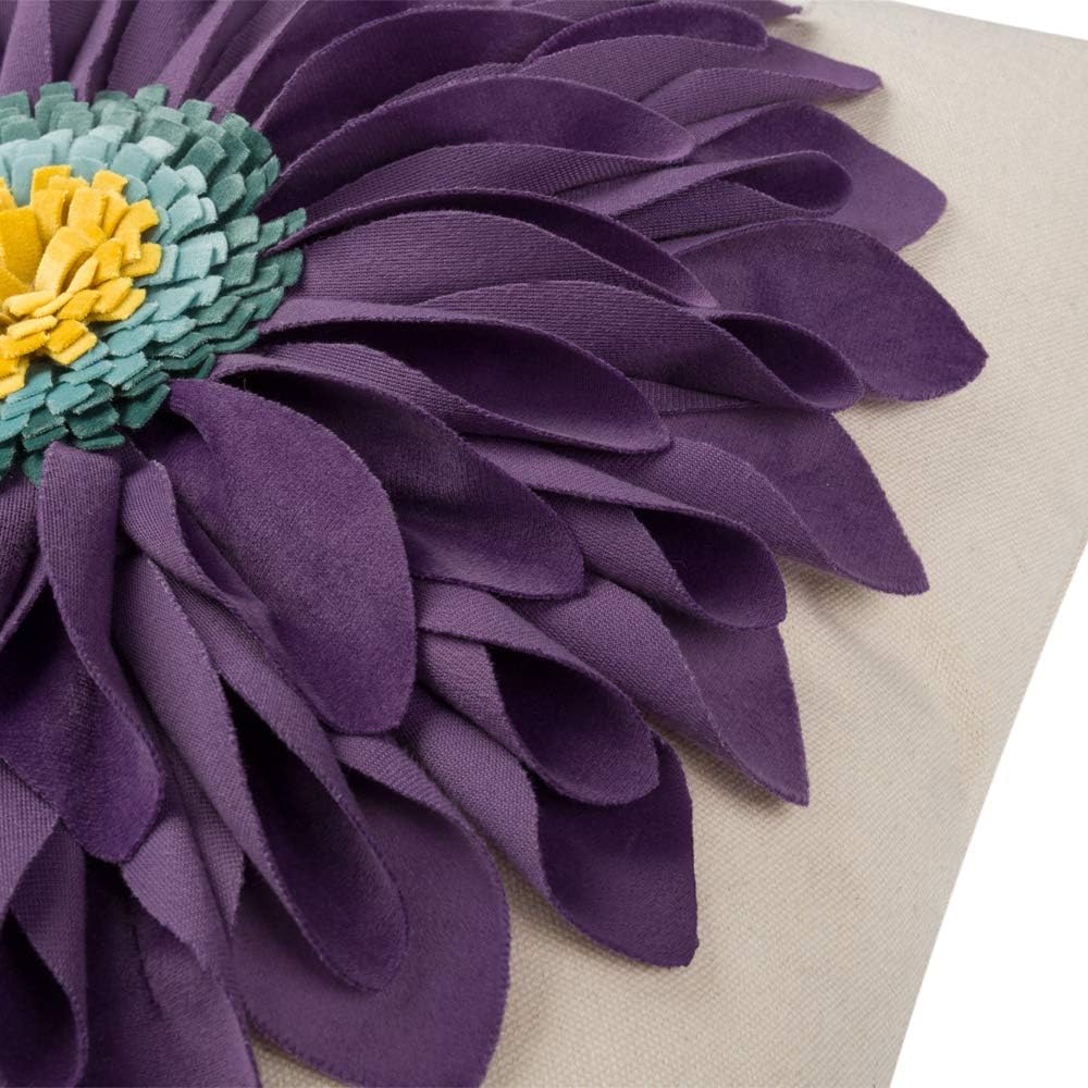 VG|purple-dark-purple-beige-canvas|3D Sunflowers Throw Pillow Cover Wine Red