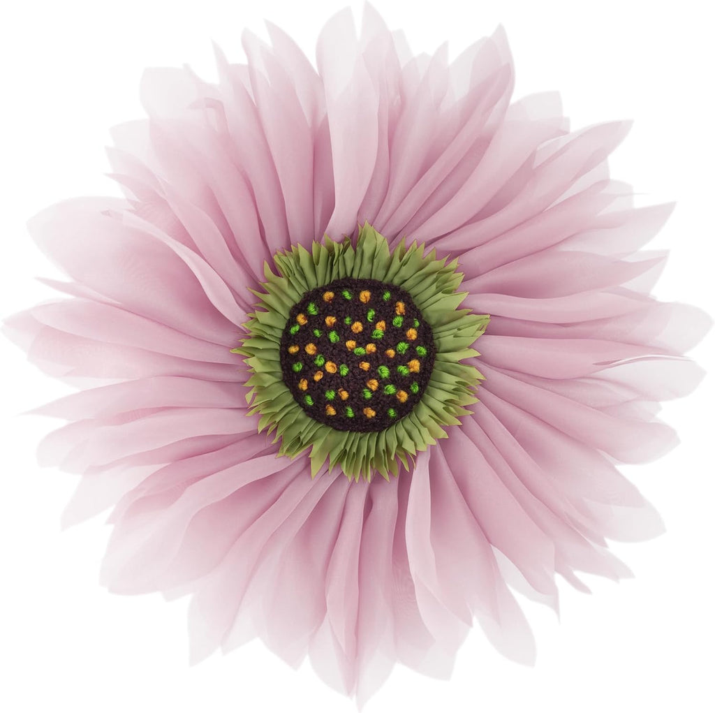3D Flower Throw Pillow Cover Decorative Round Daisy Shaped Cushion Floral Pillowcase for Bed Sofa Couch Living Room - Rose Gold / 12" x 12"