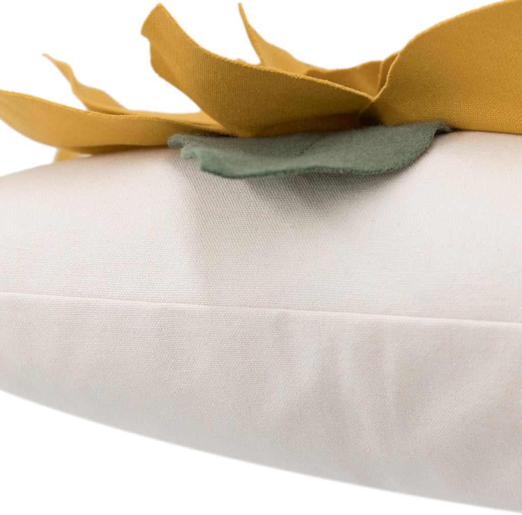 VG|yellow|Luxury 3D Flower Throw Pillow Cover