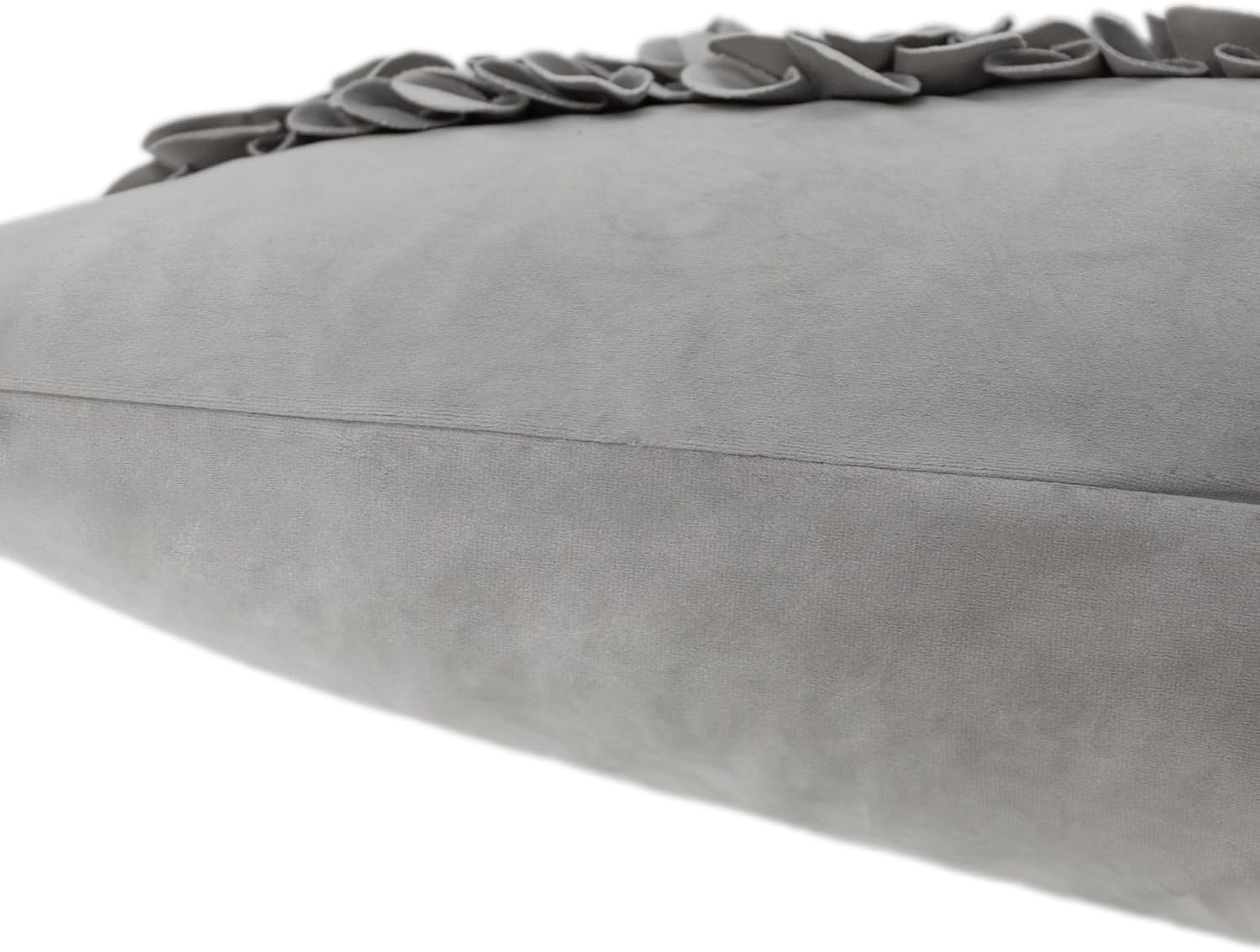 VG|gray|Handmade 3D Flower Throw Pillow Cover