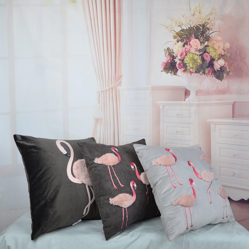 Decorative Throw Pillow Covers Accent Lion Pattern Chenille Cushion Covers Pillowcases for Couch Bed Living Room Home
