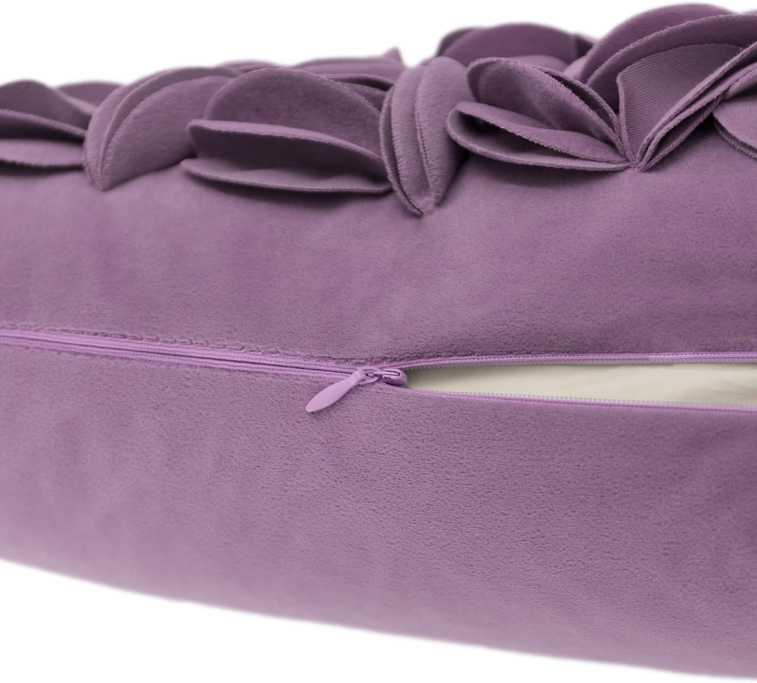 3D Flower Throw Pillow Cover Rectangular Cushion Cover Soft Handmade Pillow Case for Sofa Couch Chair Bed Living Room Home Office