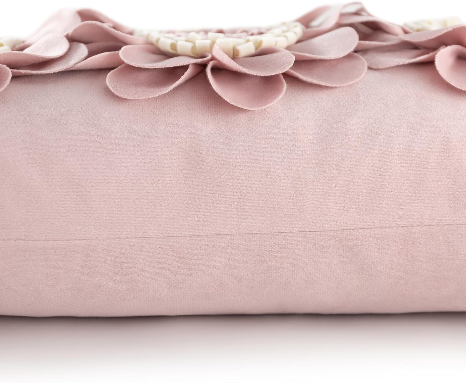VG|dusty-pink-white|3D Flower Throw Pillow Cover